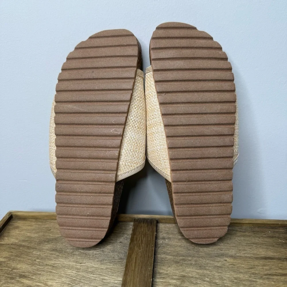 Stylish Cream Slide Sandals - Picture 6 of 8